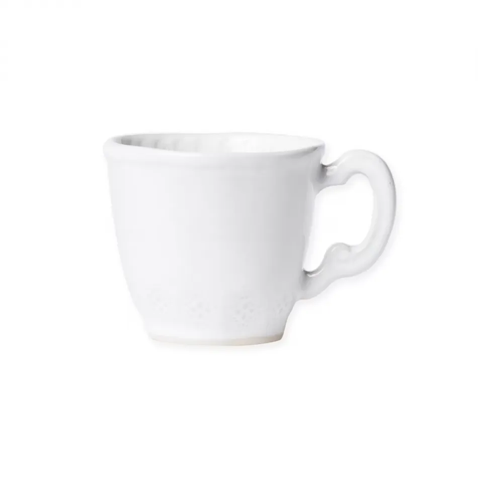 Incanto Stone White Lace Mug 3.25"H, 10 oz