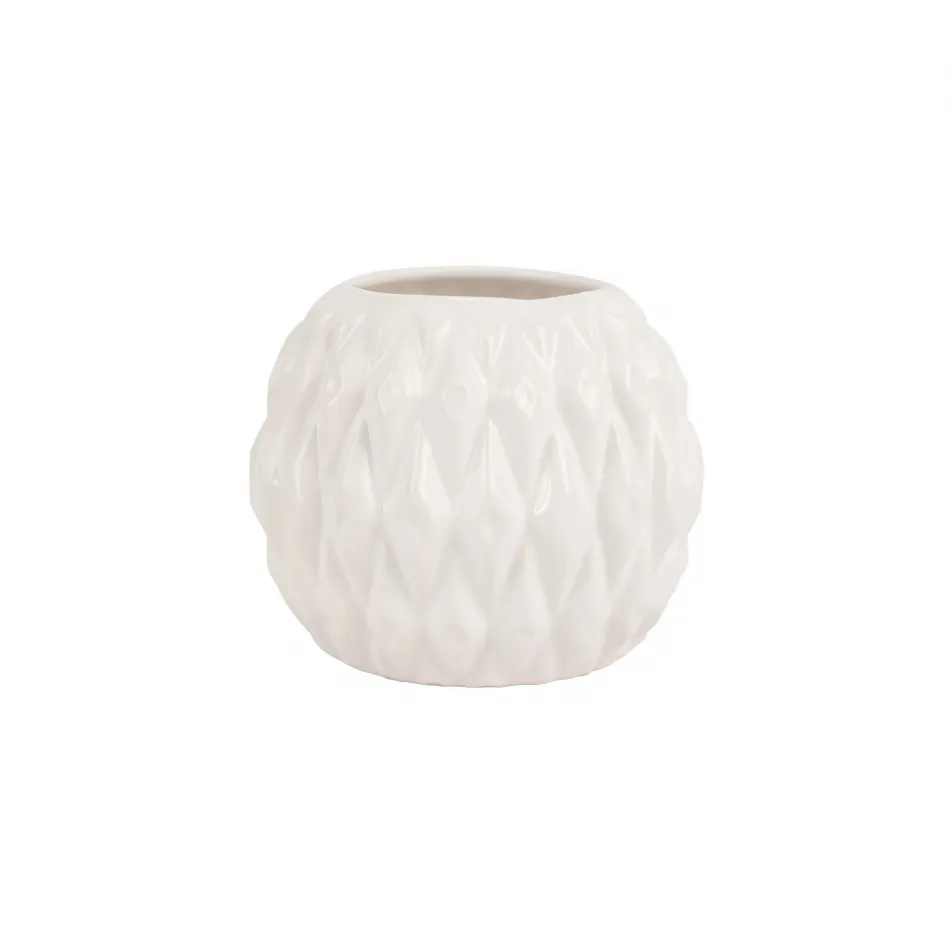 Tessere Bud Vase Round 5.25"D, 5"H, 34 oz