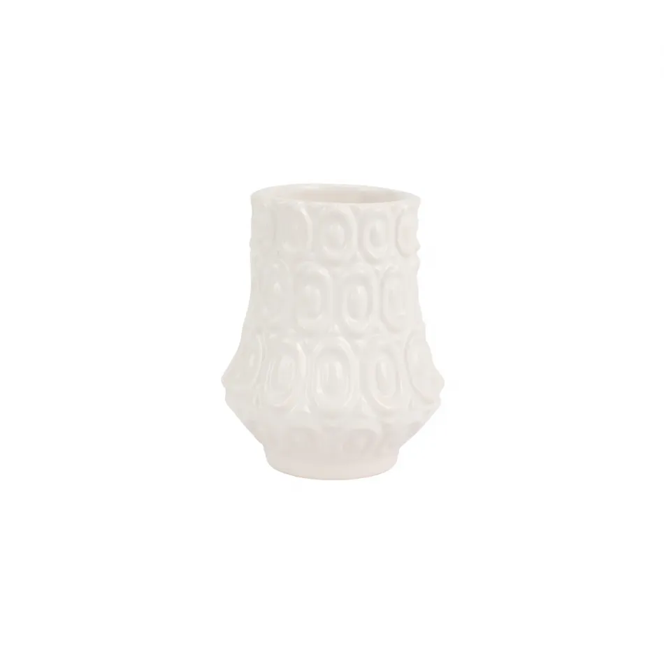 Tessere Bud Vase Round Oval 4"D, 5"H, 14 oz