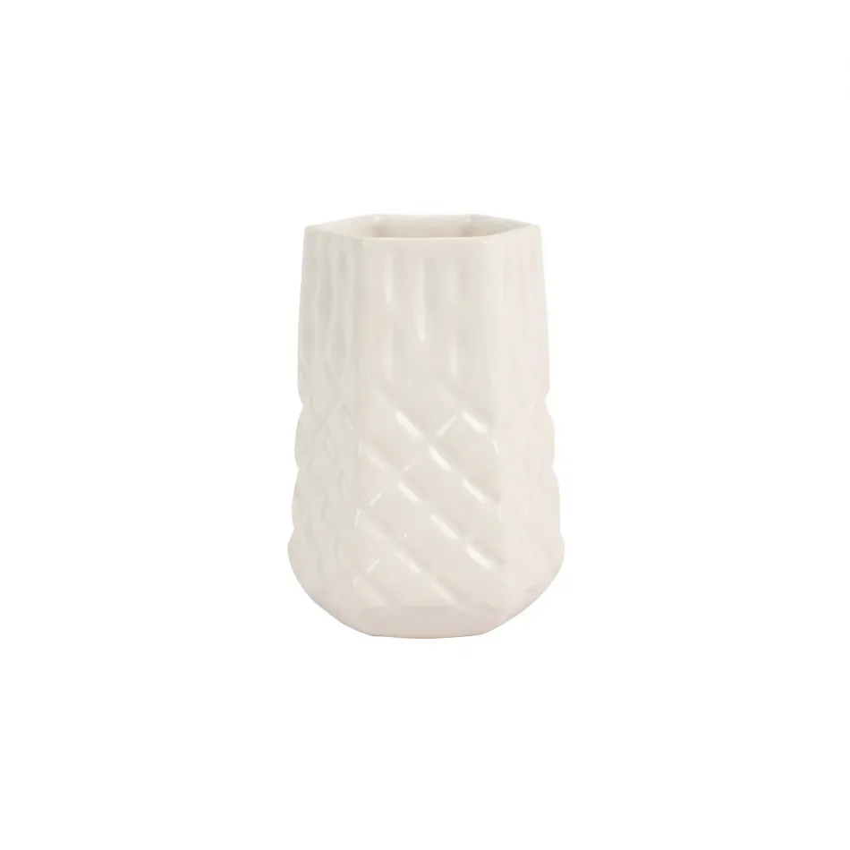 Tessere Bud Vase Hexagonal 4.25"D, 6"H, 26 oz