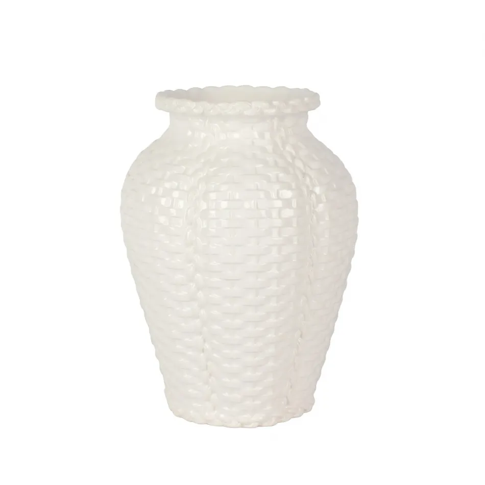 Tessere Basketweave Vase Medium 7.25"D, 10.25"H, 115 oz