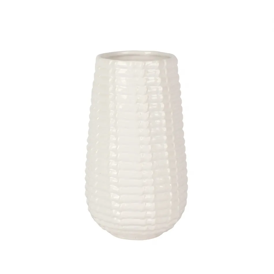 Tessere Basketweave Vase Tall 5.5"D, 10.5"H, 100 oz