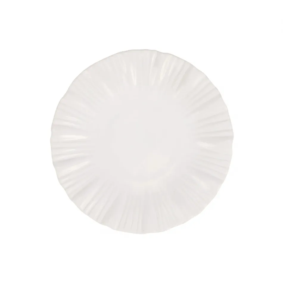 Bari White Salad Plate 8"D