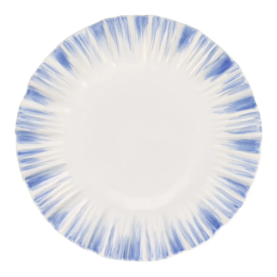 Bari Blue and White Small Round Platter 12"D