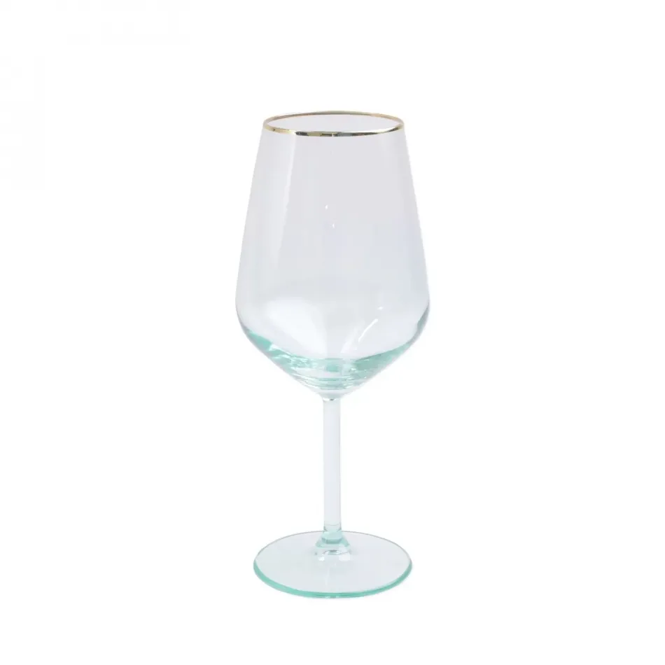 Rainbow Green Wine Glass 8.5"H, 15 oz