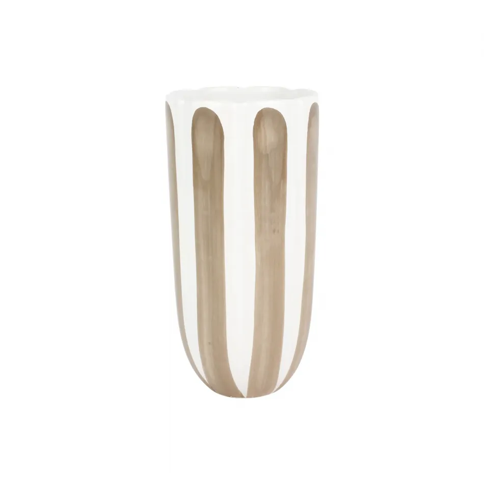 Viva Garden Tan Tulip Cachepot Medium 5.25"D, 10.5"H