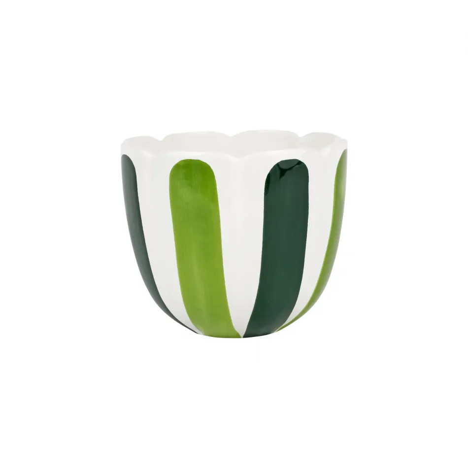 Viva Garden Green Tulip Cachepot Large 8"D, 6.5"H
