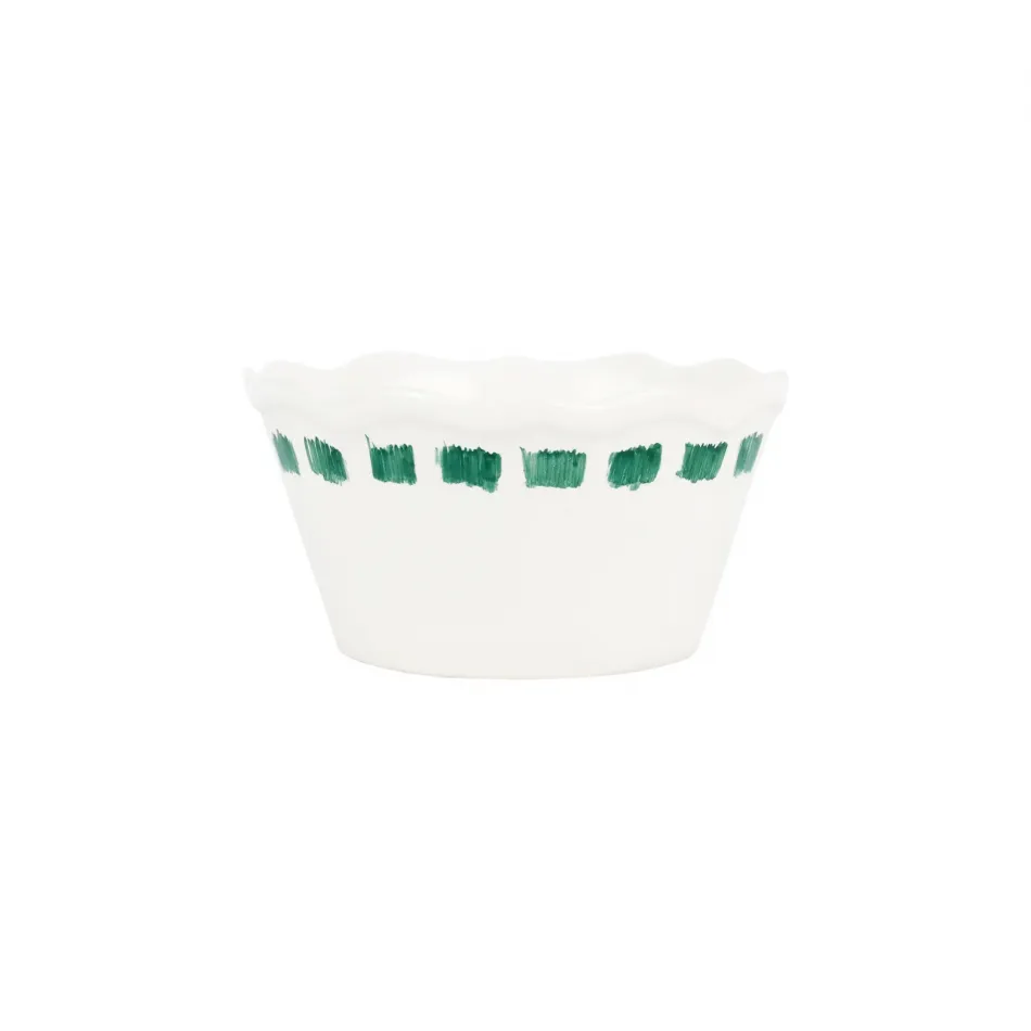 Lisbon Green Stitch Cereal Bowl 5.75"D, 3"H