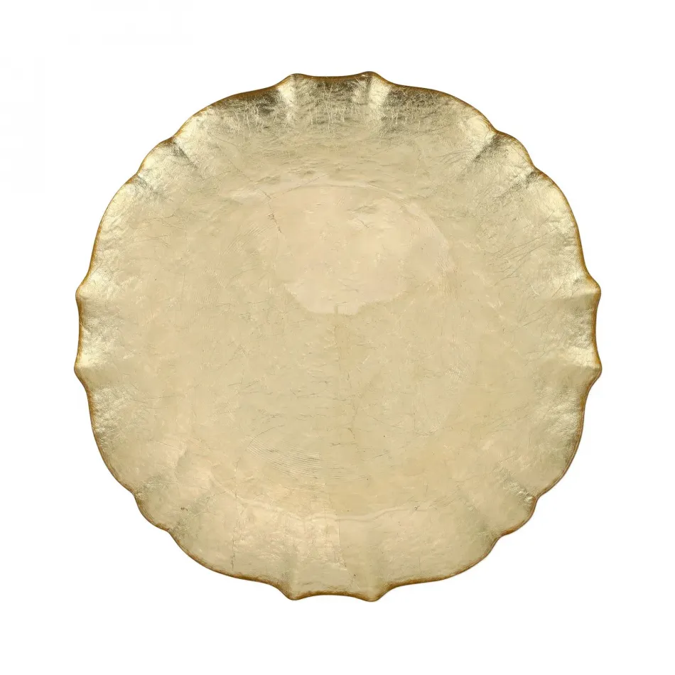 Baroque Glass Gold Dinner Plate