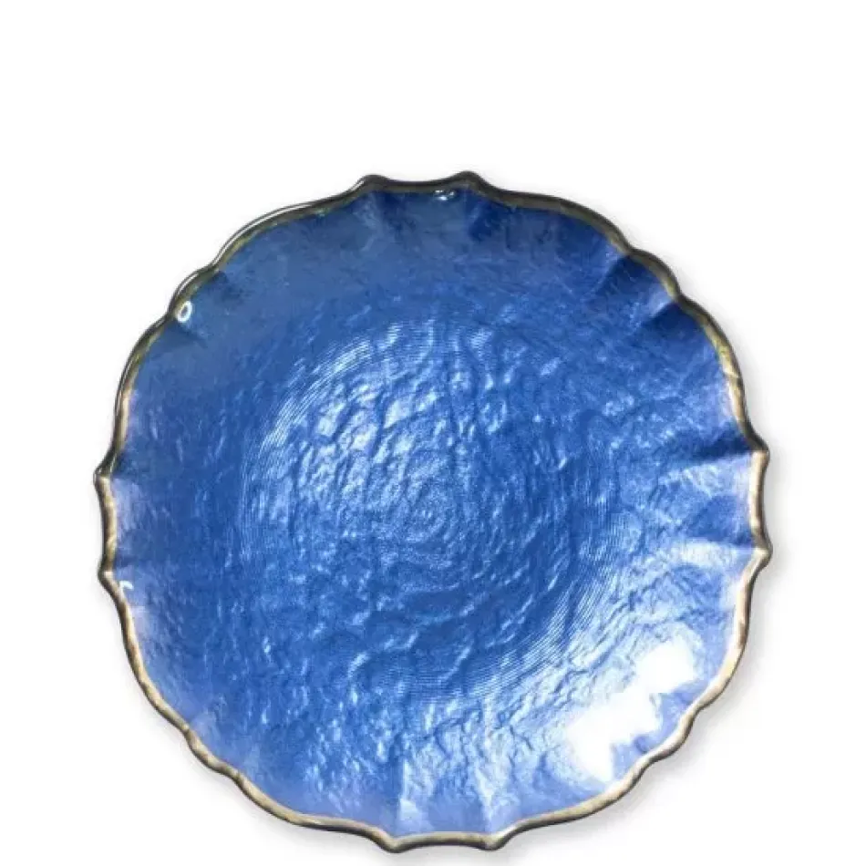 Baroque Glass Cobalt Salad Plate 8.5"D