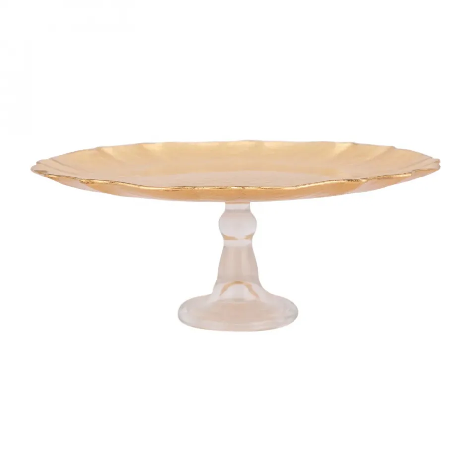 Baroque Glass Gold Cake Stand