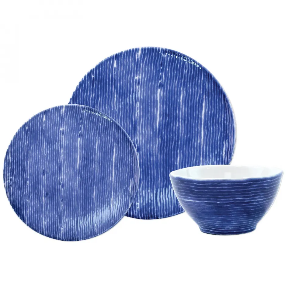 Santorini Stripe 3-Piece Place Setting 6"-10.75"D, 3.25"H
