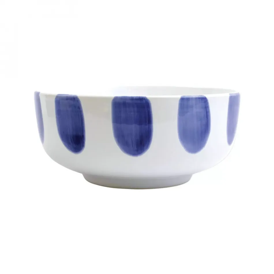 Santorini Dot Large Footed Serving Bowl 10"D, 4.25"H