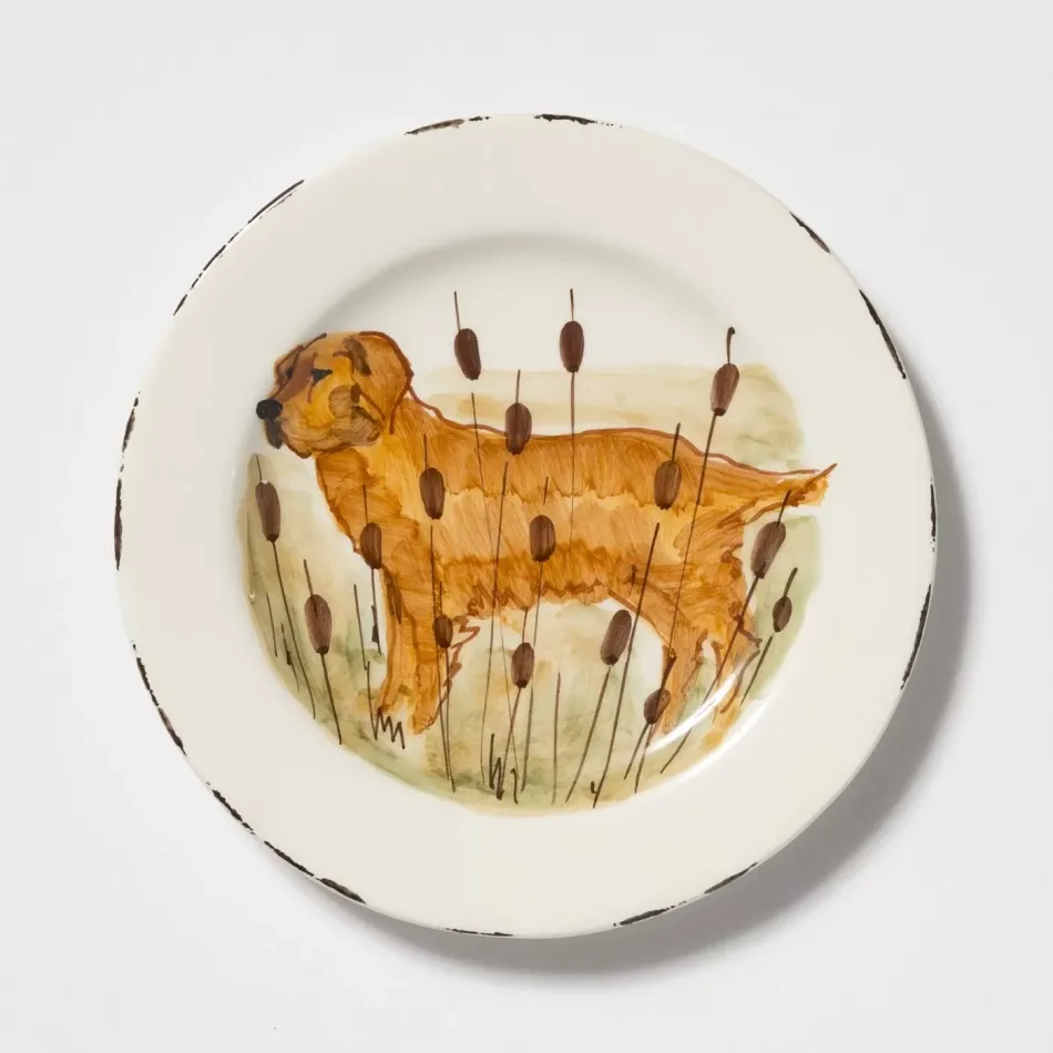 Wildlife Hunting Dog Salad Plate 8.5"D