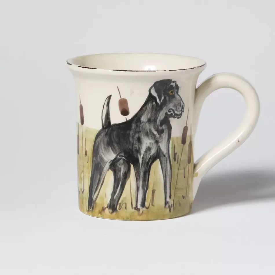 Wildlife Black Hunting Dog Mug 4.5"H, 14 oz