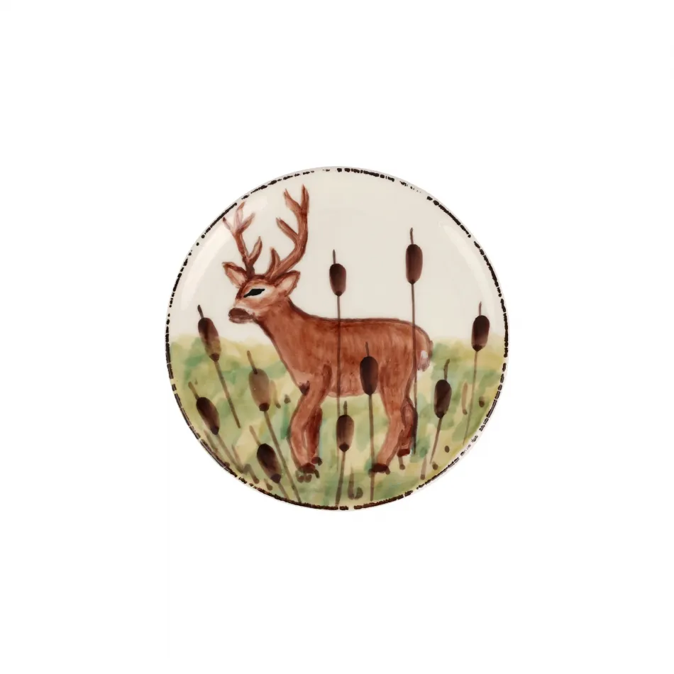 Wildlife Deer Canape Plate 6.75"D