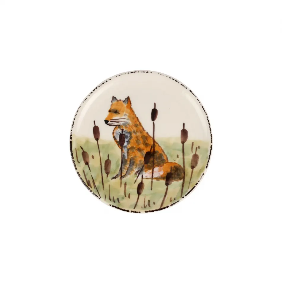 Wildlife Fox Canape Plate 6.75"D