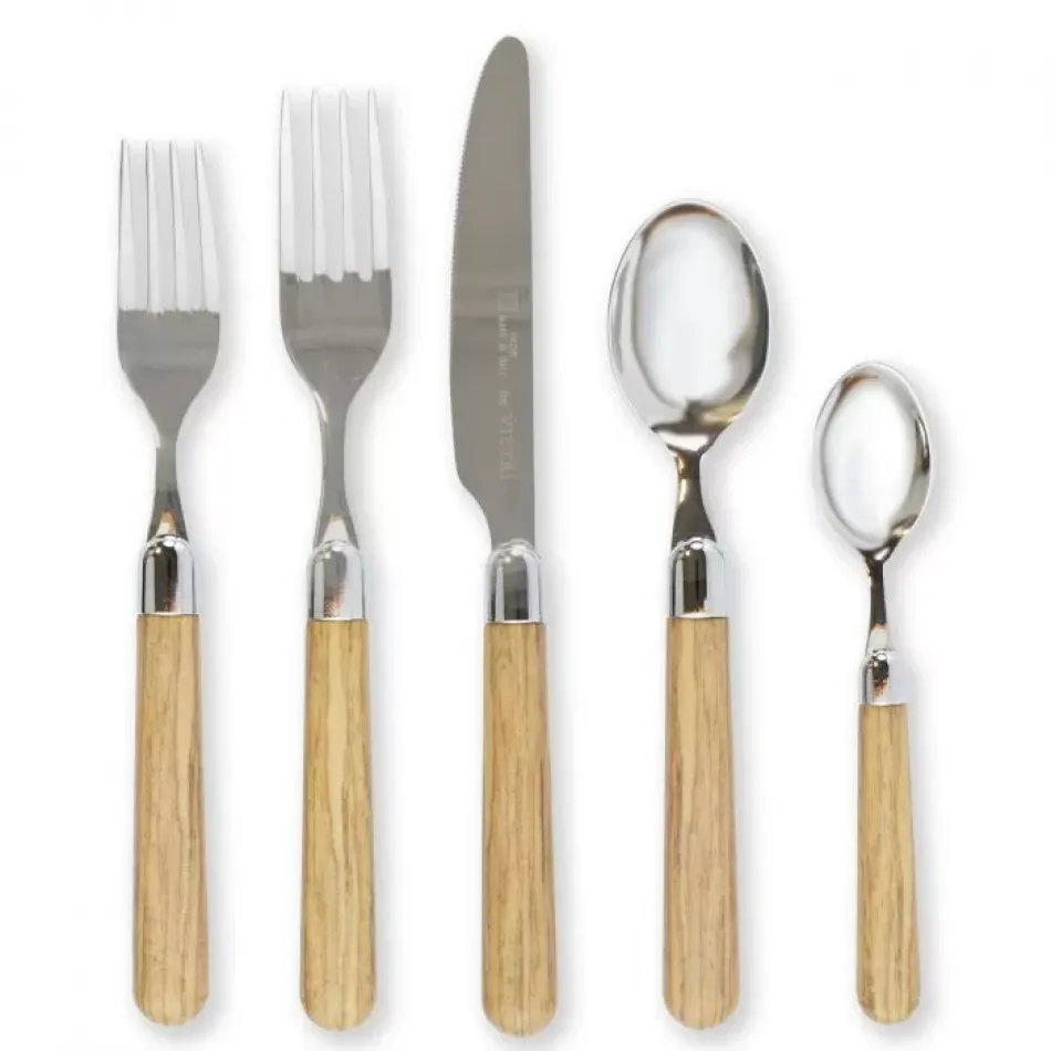 Albero Oak Five-Piece Place Setting 6"-9"L