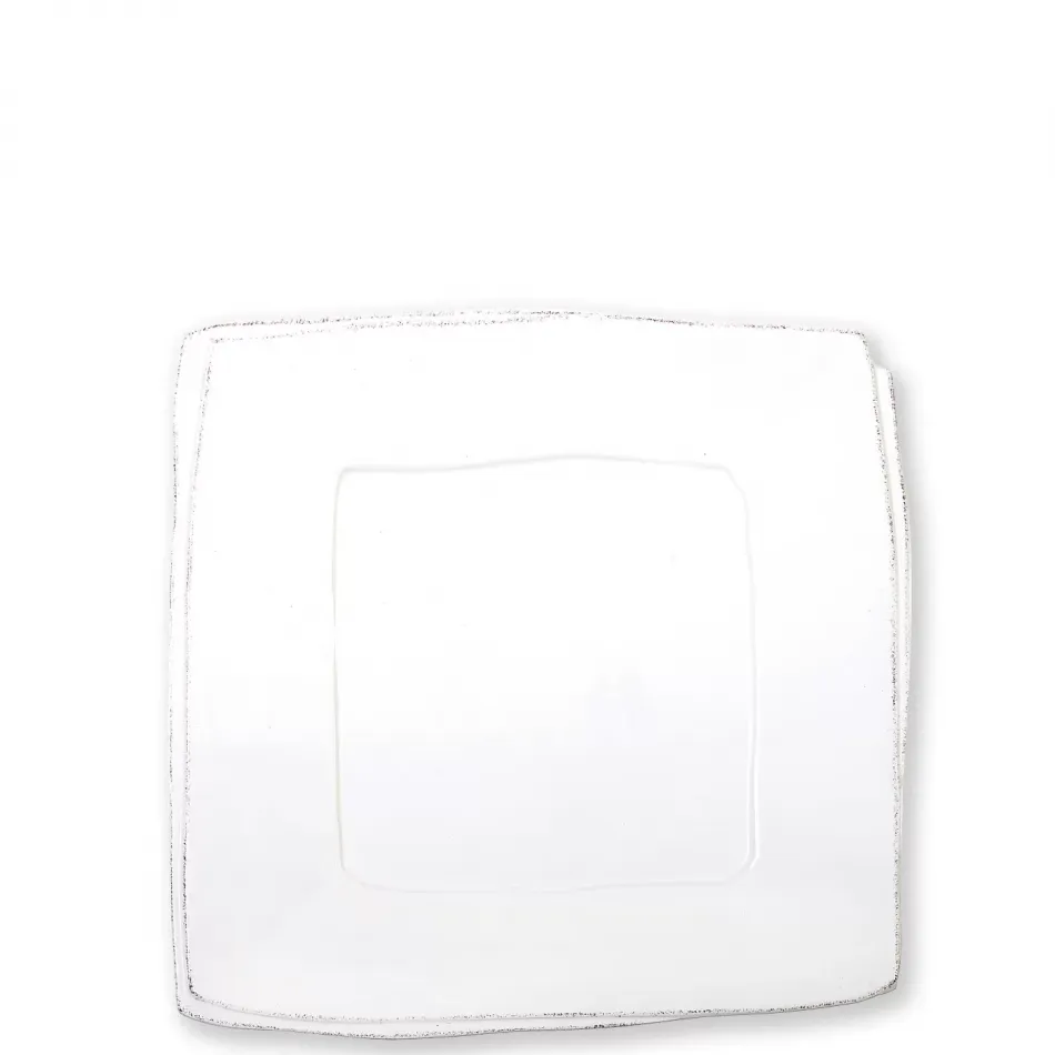 Lastra White Square Platter 13"L, 12.5"W