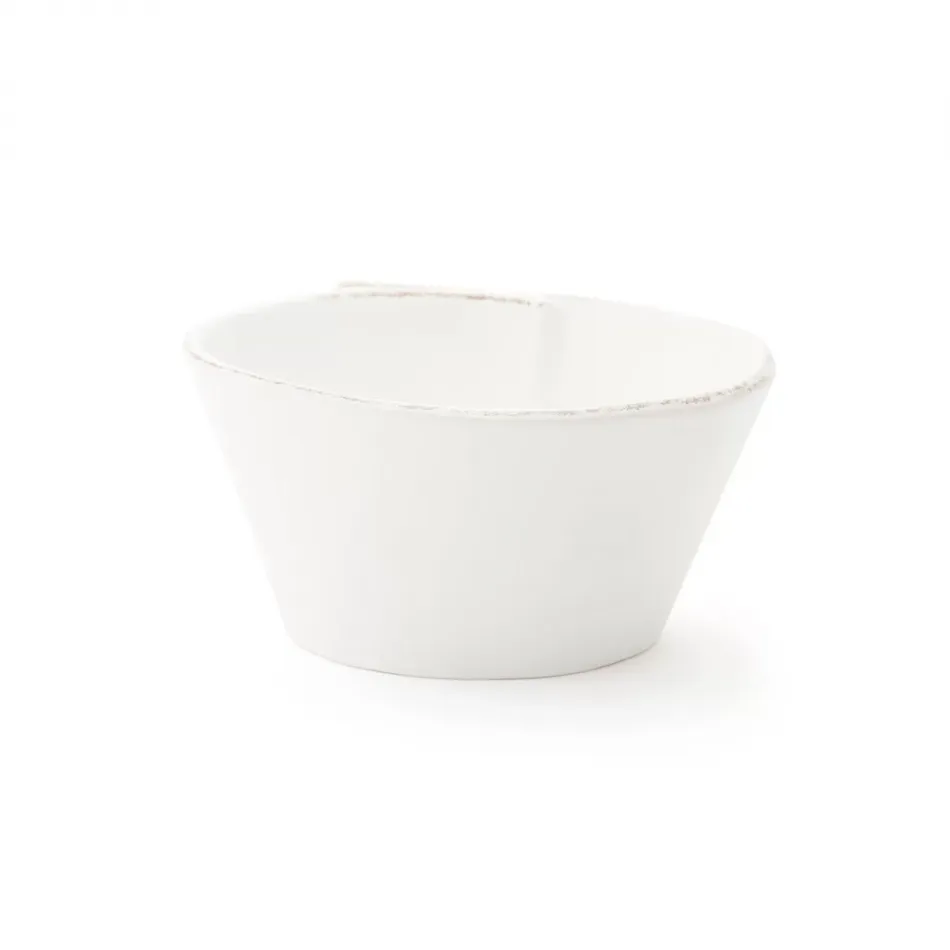Lastra White Stacking Cereal Bowl 6"D, 3"H