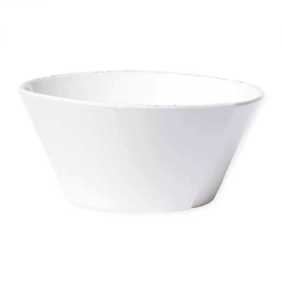 Melamine Lastra White Large Stacking Serving Bowl 10.5"D, 4.75"H