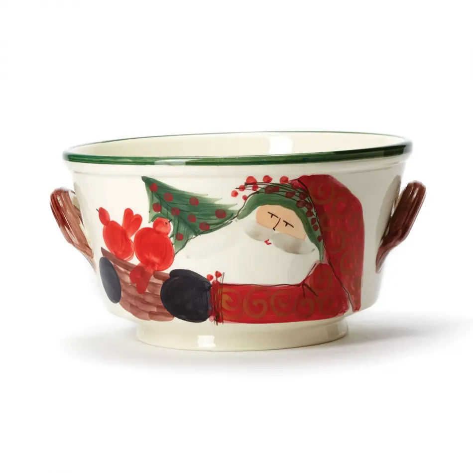 Old St. Nick Cereal Bowl - Animal Hat 5.5"D, 3.25"H