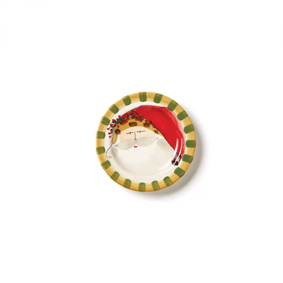 Old St. Nick Round Salad Plate - Animal Hat 8.5"D