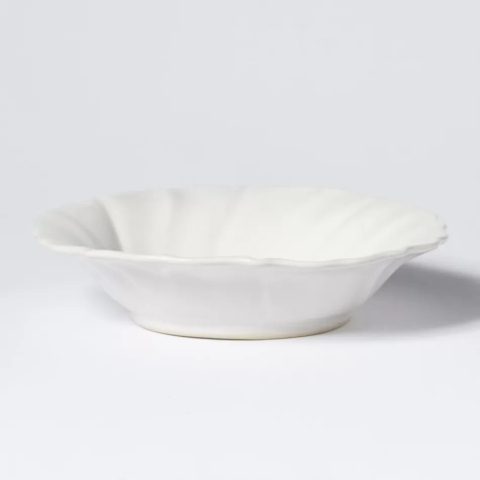 Incanto Stone White Ruffle Pasta Bowl 9.25"D, 2"H