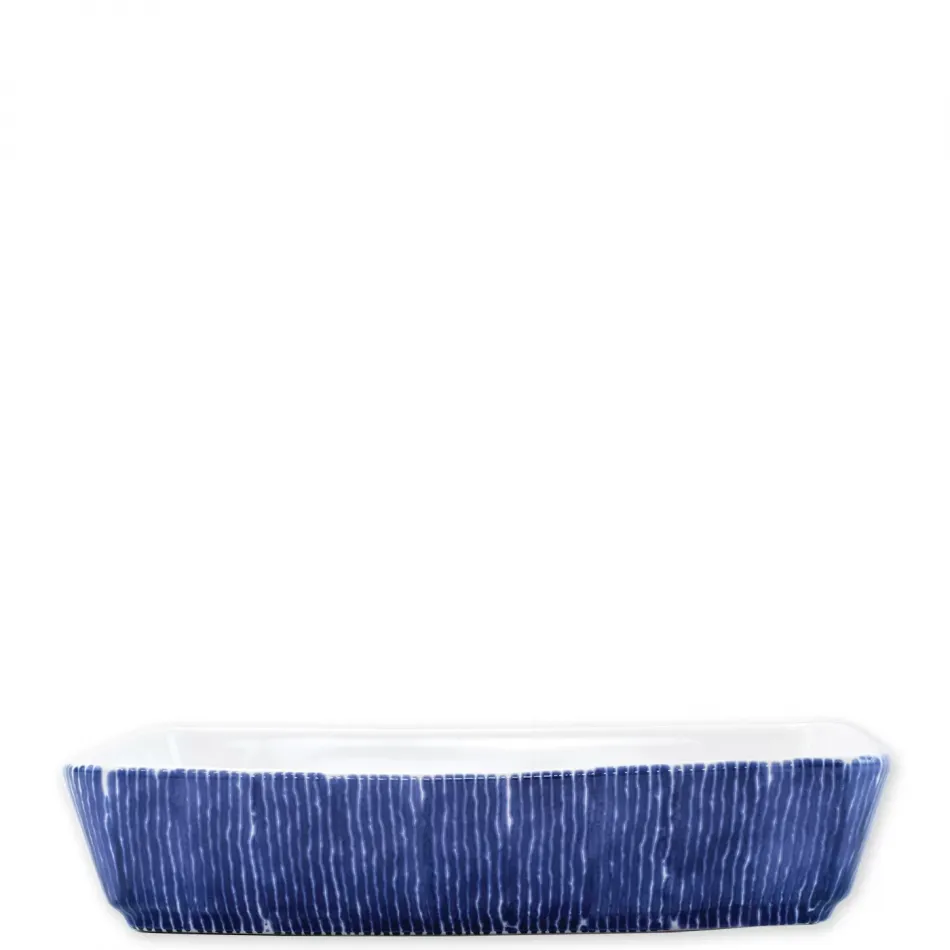 Santorini Stripe Rectangular Baker 13.75"L, 9.5"W, 3"H, 3 Quarts
