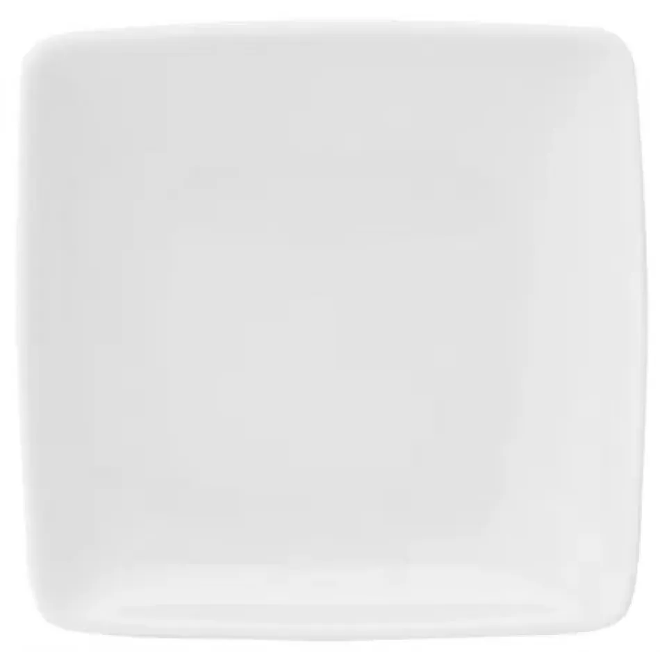 Carre White Rectangular Plate, Set Of 4