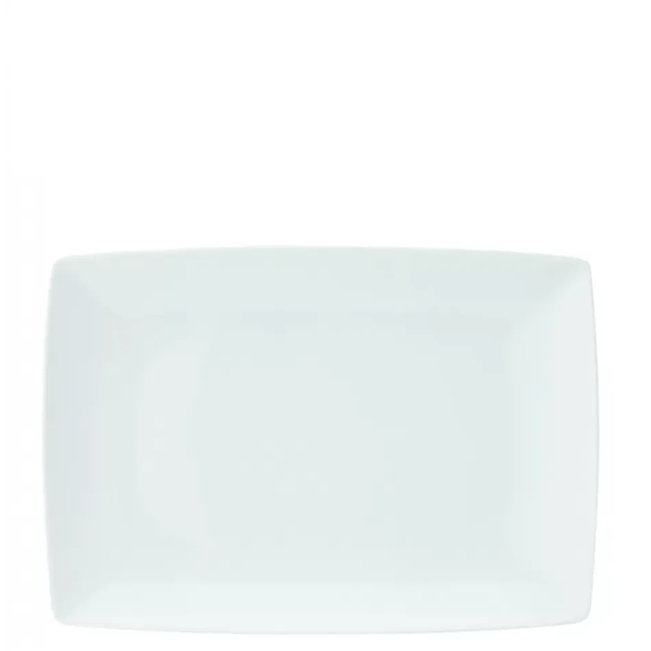 Carre White Rectangular Plate