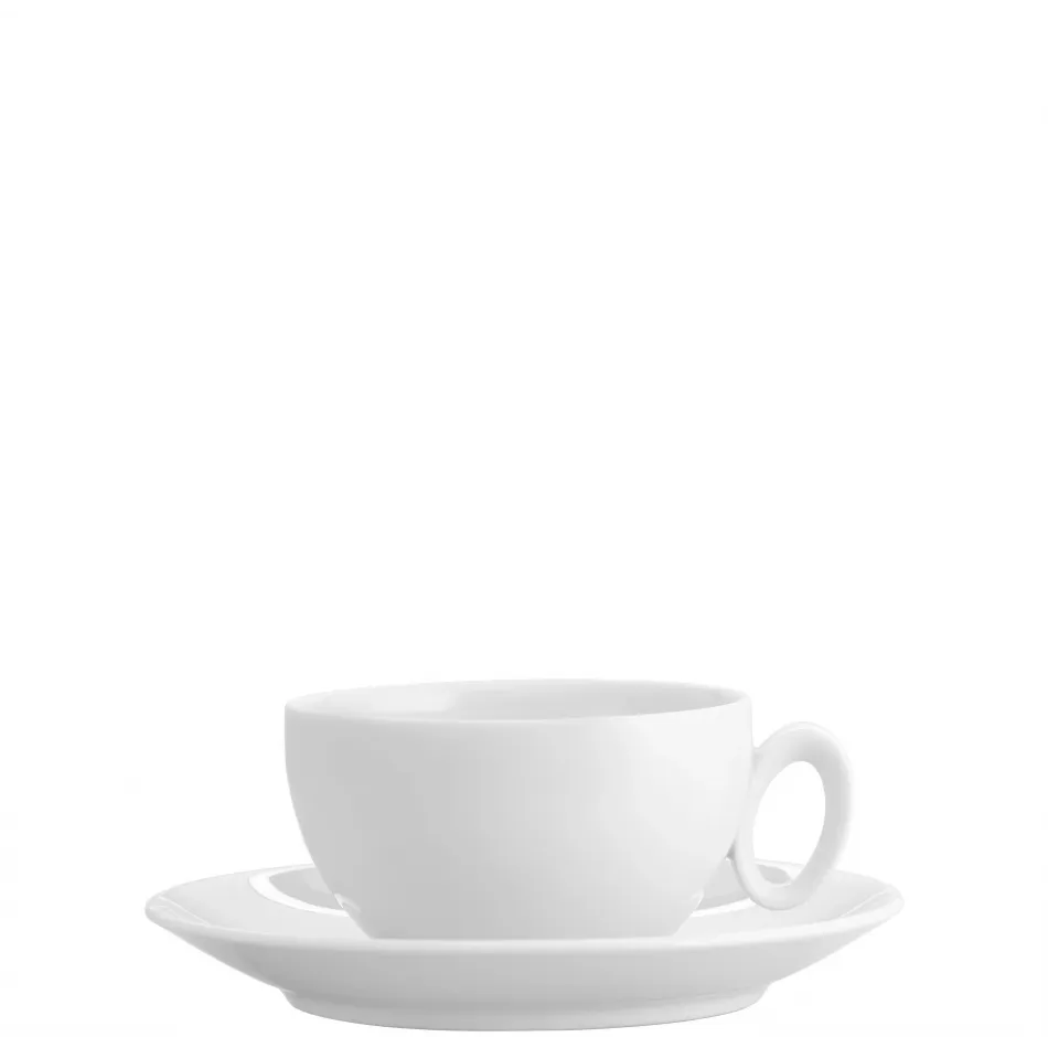 Broadway White Tea Cup And Saucer