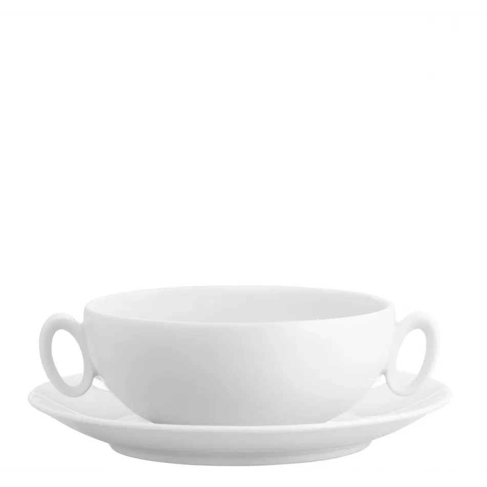 Broadway White Consomme Cup & Saucer