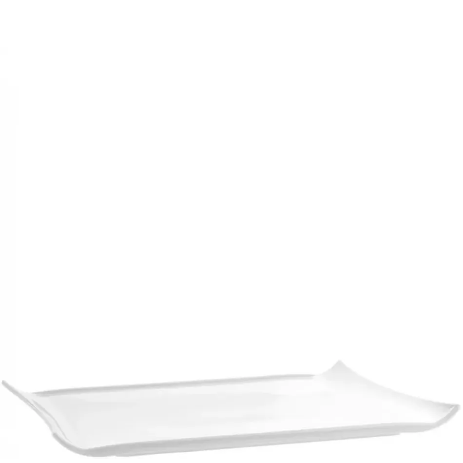 Buffet White Large Rectangular Tray