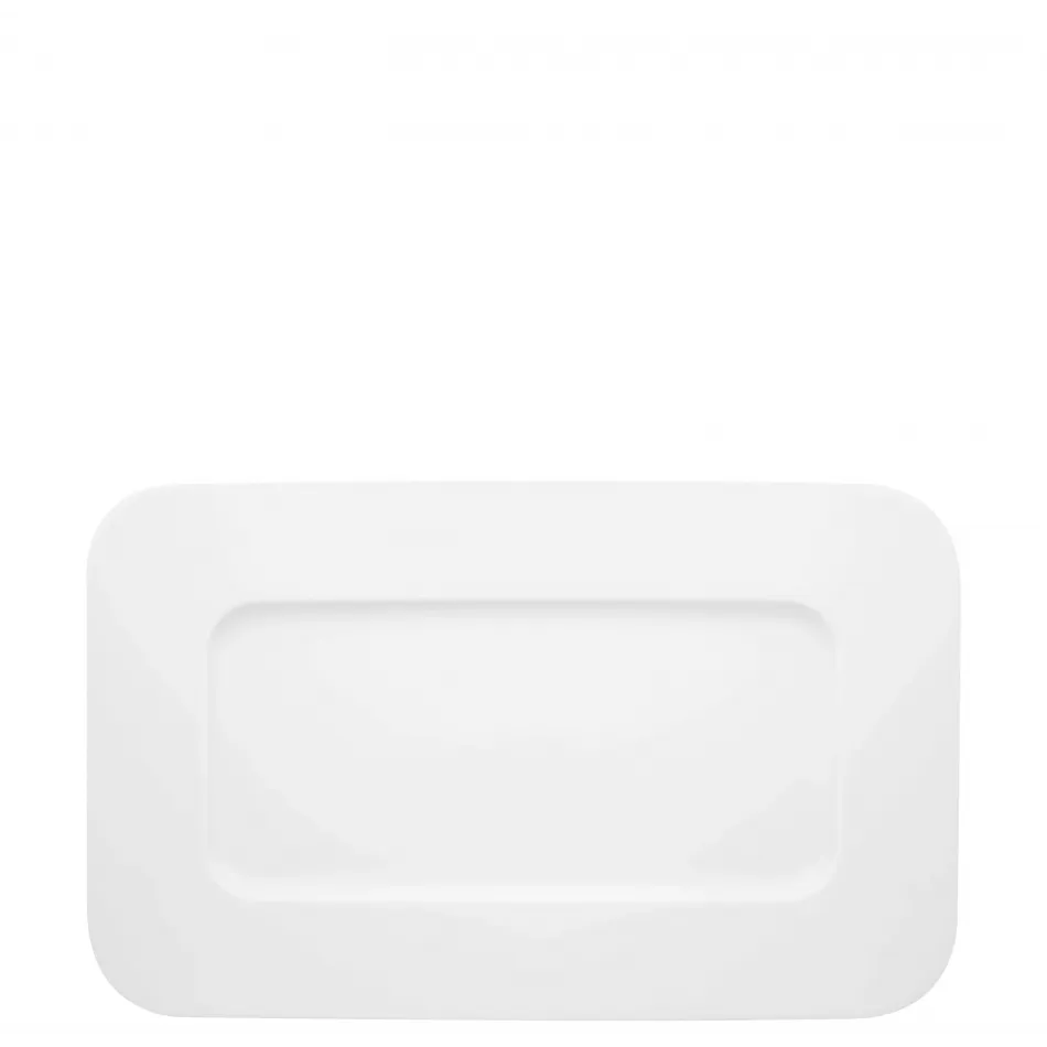 Silk Road White Medium Rectangular Plate