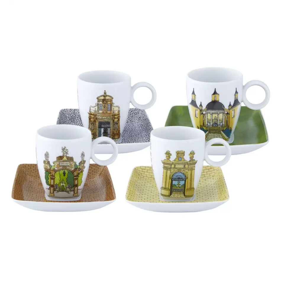 Alma de Coimbra Set 4 Cups & Saucers