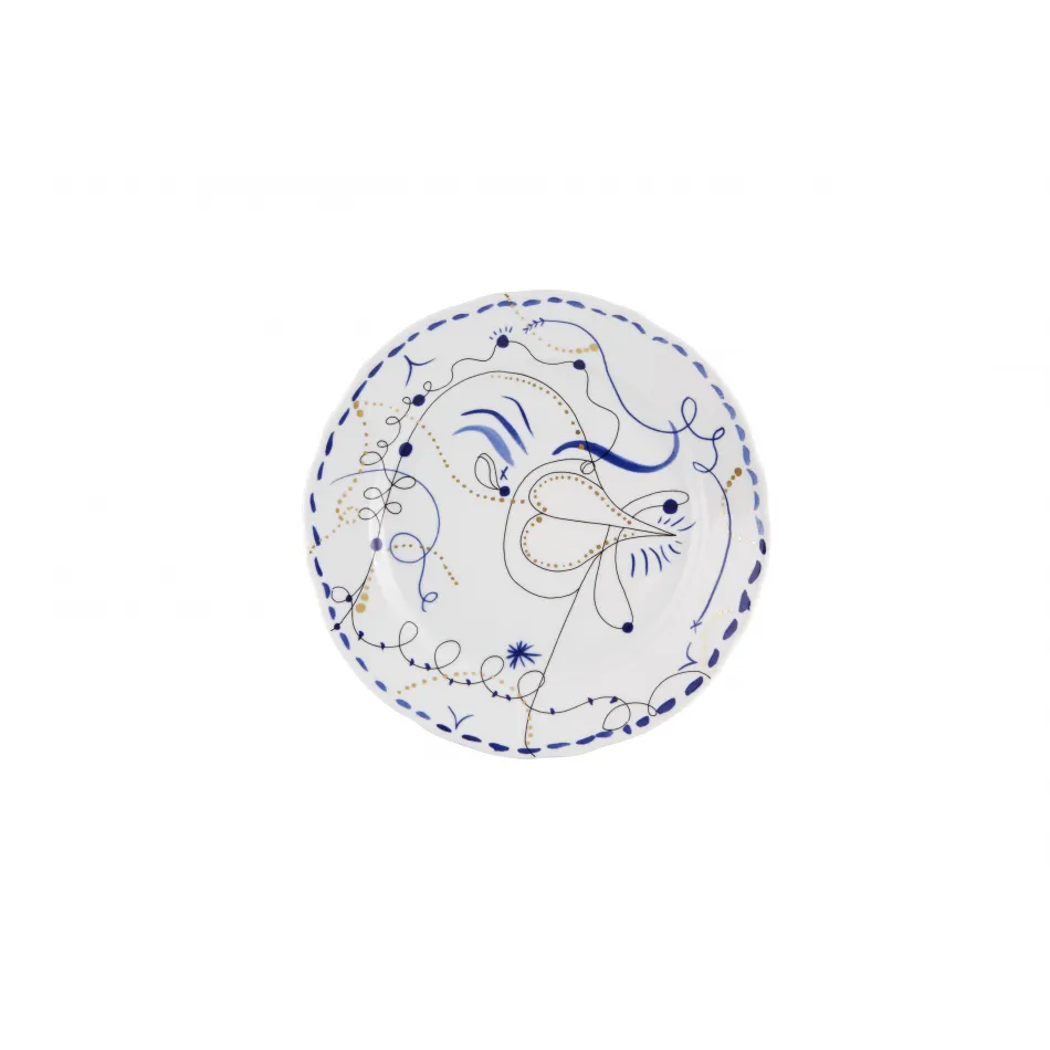 Folkifunki Dinner Plate Blue Chicken