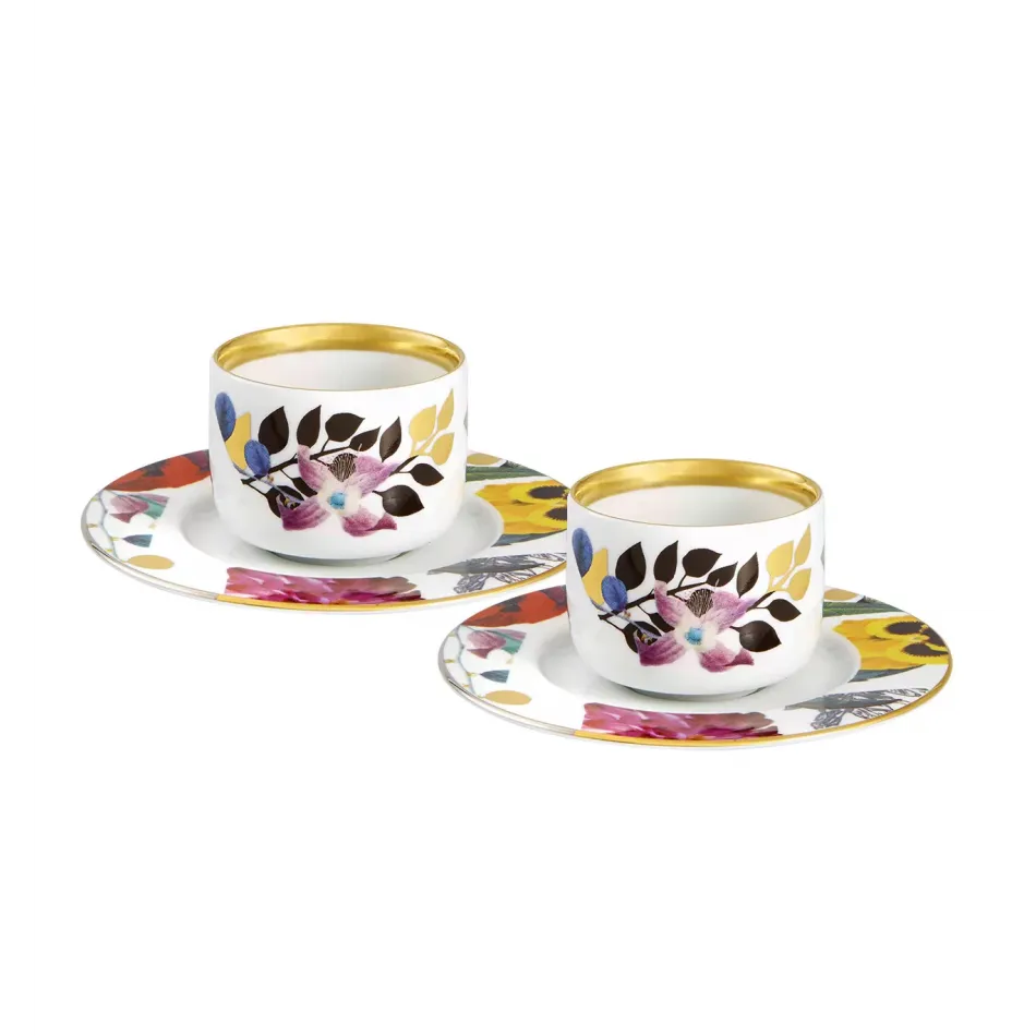 Christian Lacroix Primavera Set 2 Coffee Cups & Saucers