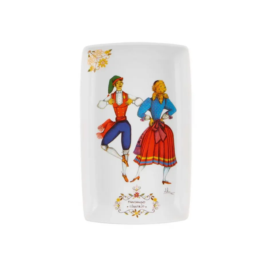 Dancas Tradicionais Rectangular Plate 21 Cm Ribatejo