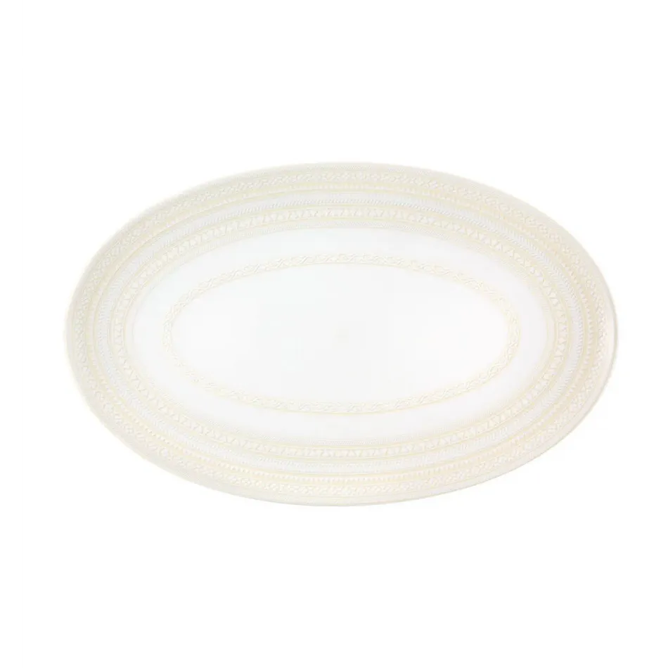 Ivory Oval Platter 15"