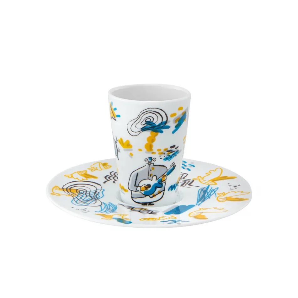 Escape Goat Espresso Cup And Saucer XXIV