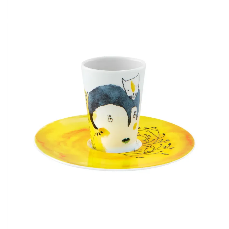 Escape Goat Espresso Cup And Saucer XXV