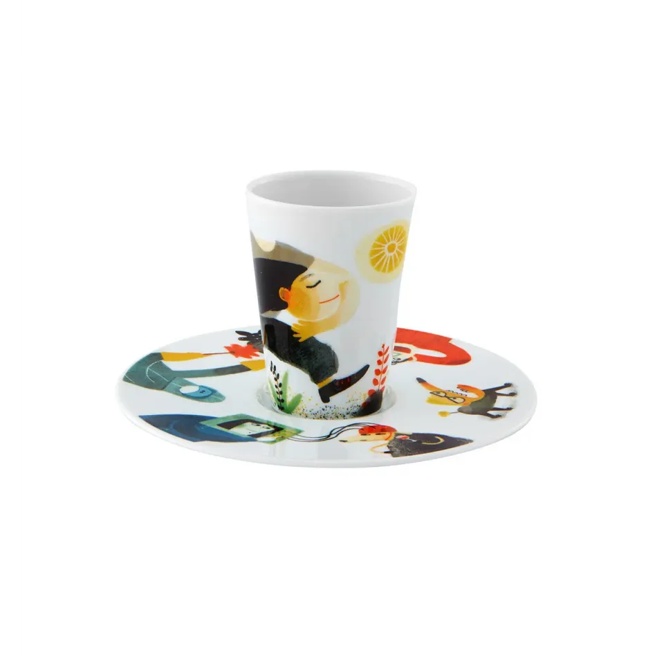 Escape Goat Espresso Cup And Saucer XXVI