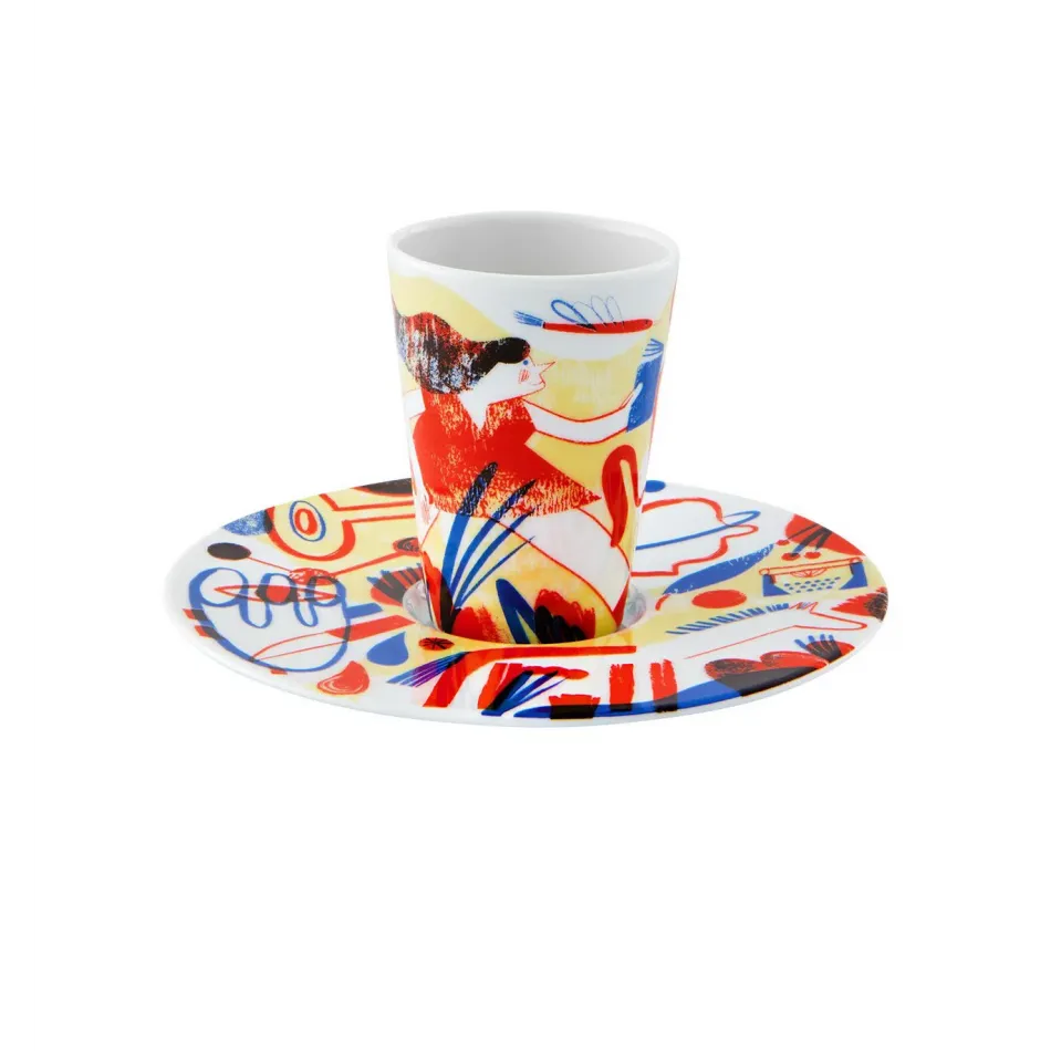 Escape Goat Espresso Cup And Saucer XXXII