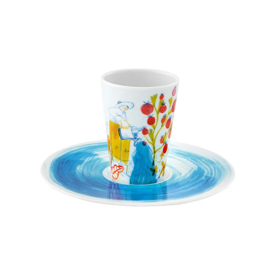 Escape Goat Espresso Cup And Saucer XlIV