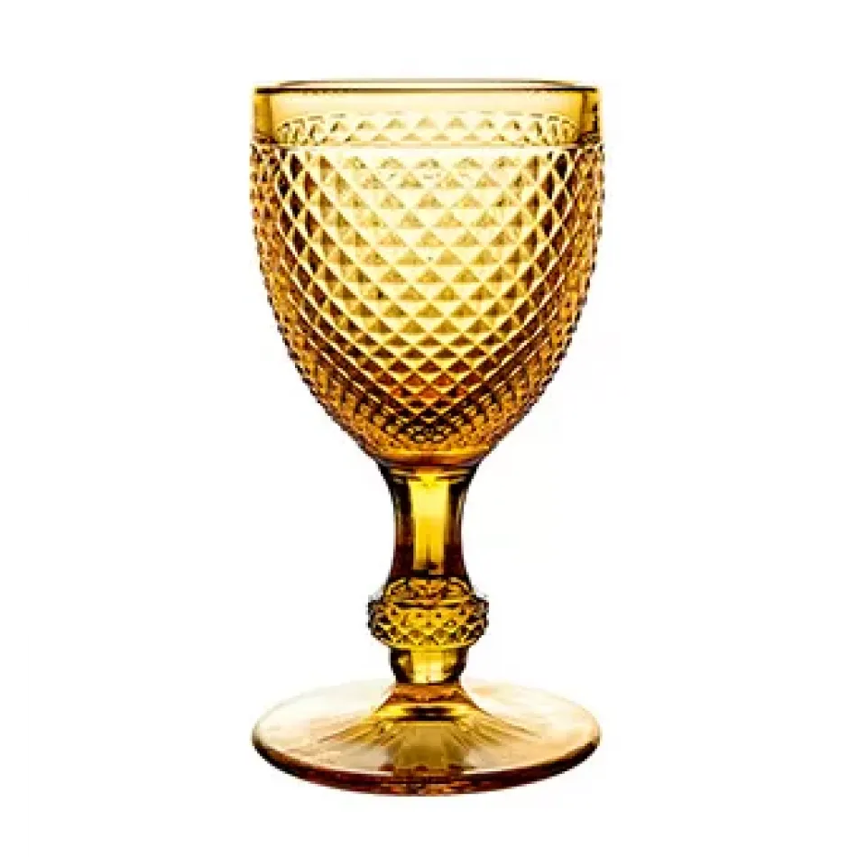 Bicos Amber Set With 4 Red Wine Goblets