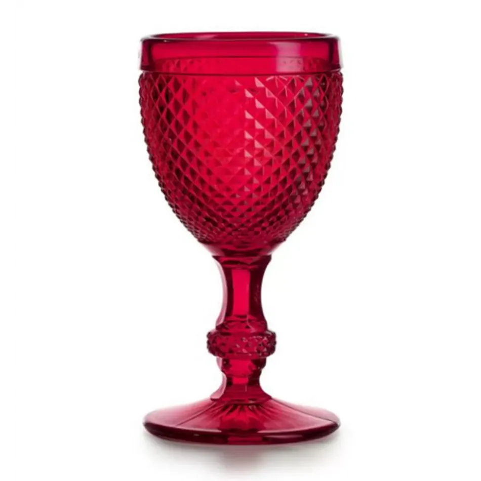 Bicos Red Set With 4 Wine Goblets