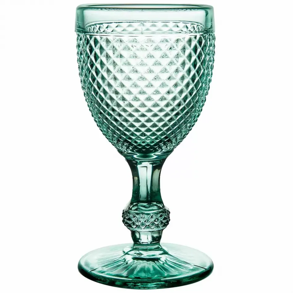 Bicos Mint Green Set With 4 Red Wine Goblets