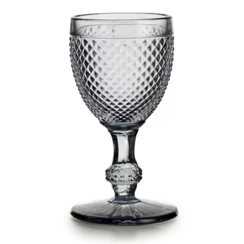 Bicos Grey Set With 4 Red Wine Goblets