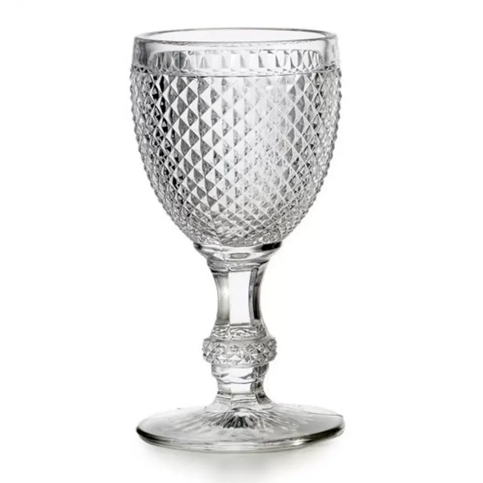 Bicos Clear Set With 4 White Wine Goblets